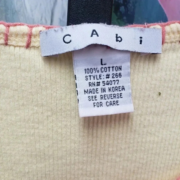 CAbi Style 266 Vintage Beaded Flower Top - Picture 4 of 5